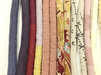 平和屋着物●和装小物　上質な帯締め10本セット　丸ぐけ　花柄　暈し　銀通し　撚り房　逸品　AABF9900ay