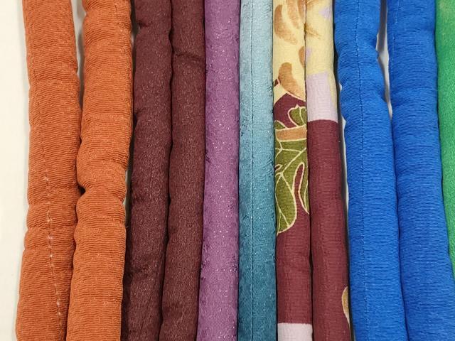平和屋着物●和装小物　上質な帯締め10本セット　丸ぐけ　花柄　暈し　金彩　銀通し　小田巻　撚り房　逸品　未使用品あり　AABF9902ay