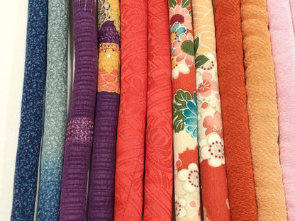 平和屋着物●和装小物　上質な帯締め10本セット　丸ぐけ　花柄　暈し　金糸　金彩　撚り房　逸品　未使用品あり　AABF9903ay