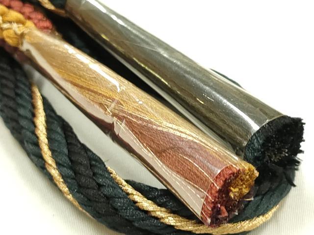 平和屋本店●和装小物　帯締め・帯揚げセット　振袖用　刺繍　花丸文　金銀糸　金通し地　正絹　逸品　未使用品あり　AABF9934ay
