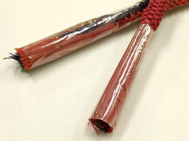 平和屋本店●和装小物　帯締め・帯揚げセット　振袖用　総絞り　舞蝶文　金糸　金彩　逸品　未使用　AABF9941ay