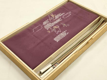 平和屋本店●和装小物　帯締め・帯揚げセット　冠組　絞り　暈し　タケハナ　正絹　逸品　未使用　AABF9946ay