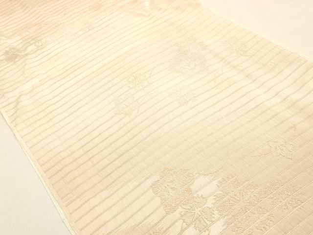 平和屋本店＊夏物 和装小物 帯締め・帯揚げセット 平組 レース組 流水花地紋 暈し染め 金糸 逸品 未使用 AABF9949ay