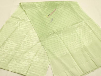 平和屋本店＊夏物 和装小物 帯締め・帯揚げセット 平組 レース組 枝葉文 暈し染め 金糸 逸品 未使用 AABF9952ay