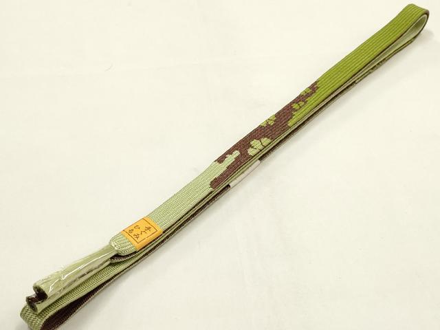 平和屋着物●和装小物　帯締め・帯揚げセット　高麗組 綾出し　刺繍　花楽器文　笛　暈し　金糸　逸品　未使用品あり　AABF9954ay