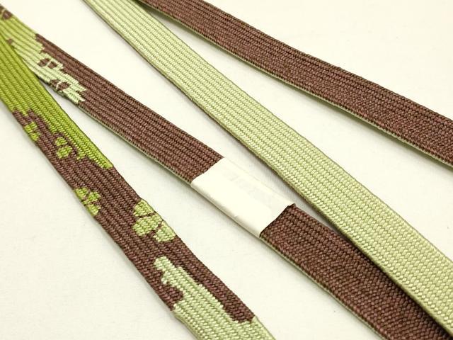 平和屋着物●和装小物　帯締め・帯揚げセット　高麗組 綾出し　刺繍　花楽器文　笛　暈し　金糸　逸品　未使用品あり　AABF9954ay