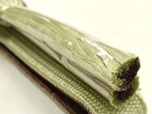 平和屋着物●和装小物　帯締め・帯揚げセット　高麗組 綾出し　刺繍　花楽器文　笛　暈し　金糸　逸品　未使用品あり　AABF9954ay