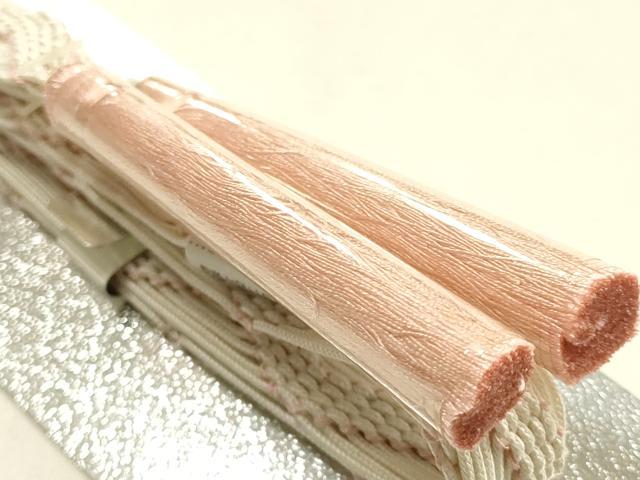 平和屋着物＊夏物 和装小物 帯締め・帯揚げセット 平組 レース組 枝葉地紋 暈し 逸品 未使用 AABF9958ay