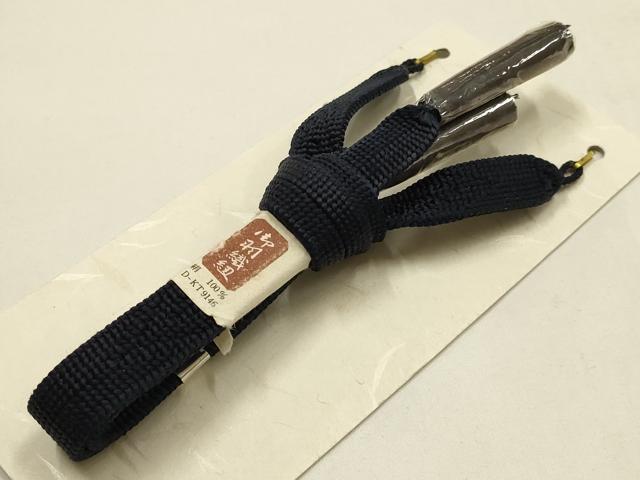 平和屋着物●男性　和装小物　羽織紐3点　平組　丸組　紺色・青色系　切り房　小田急百貨店・松坂屋扱い　正絹　逸品　未使用　AABF9962ay