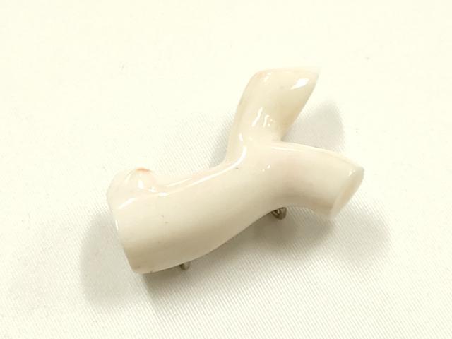 平和屋着物▼和装小物 帯留め 珊瑚 11.7ｇ 逸品 AABF9983ay
