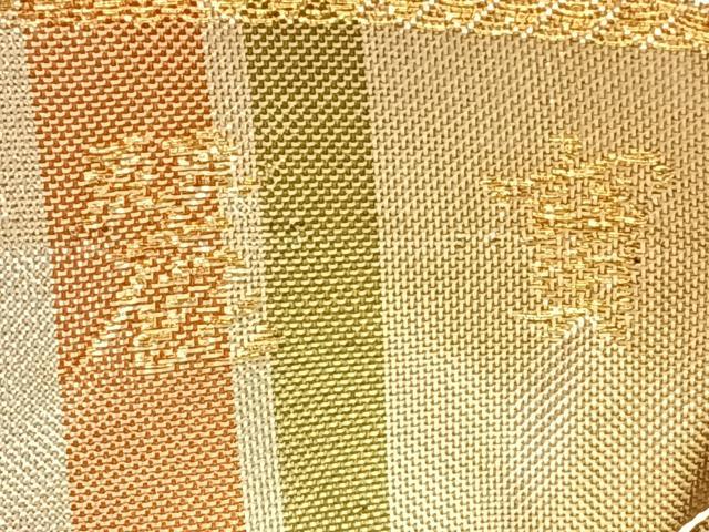 平和屋着物◎佐賀錦　六通柄袋帯　献上彩松文　麗寶　金銀糸　正絹　逸品　AABG0007uk