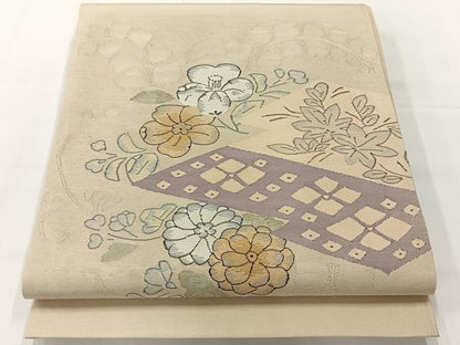 平和屋着物◎太鼓柄袋帯 辻が花 正絹 逸品 AABG0046uk
