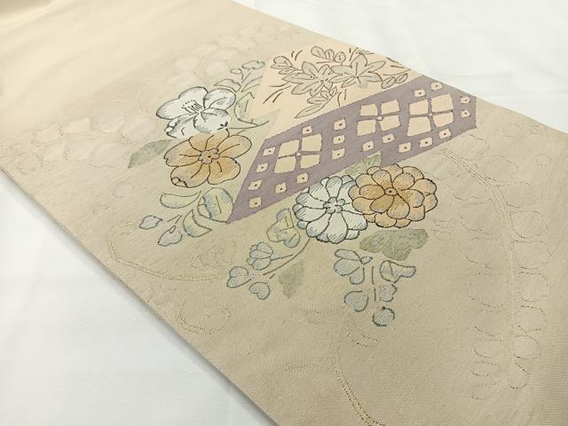 平和屋着物◎太鼓柄袋帯 辻が花 正絹 逸品 AABG0046uk