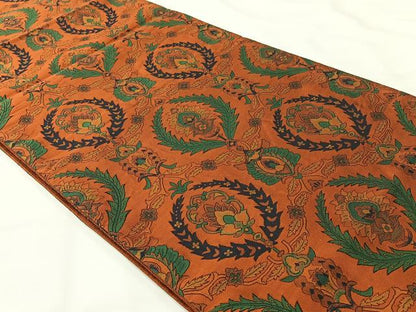 平和屋着物◎六通柄袋帯 更紗花文 正絹 逸品 AABG0116uk