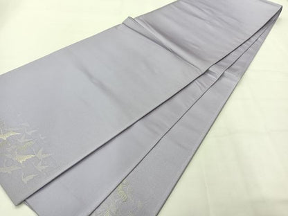 平和屋着物◎太鼓柄袋帯 飛鶴文 銀糸 正絹 逸品 AABG0120uk