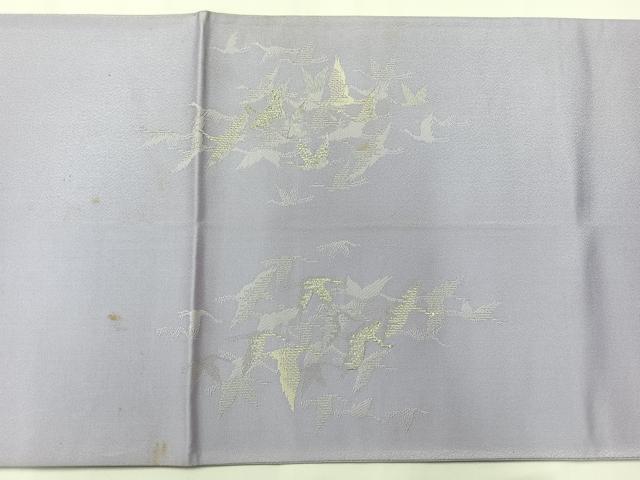 平和屋着物◎太鼓柄袋帯 飛鶴文 銀糸 正絹 逸品 AABG0120uk
