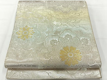 平和屋着物◎六通柄袋帯　宝相華　金銀糸　正絹　逸品　AABG0189uk