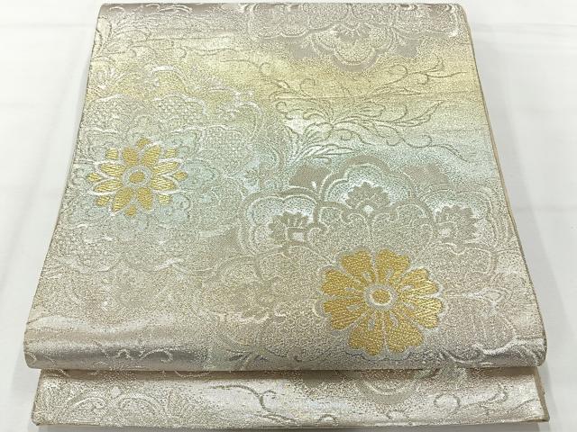 平和屋着物◎六通柄袋帯　宝相華　金銀糸　正絹　逸品　AABG0189uk