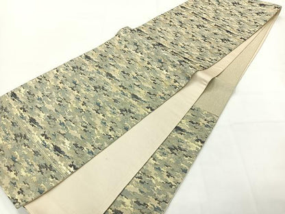 平和屋着物◎六通柄袋帯　霞文　金銀糸　正絹　逸品　AABG0193uk