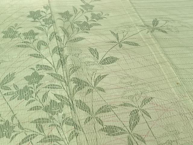 平和屋着物▽訪問着 無双 紗袷 紗×絽 草花文 正絹 逸品 AABG0201jh