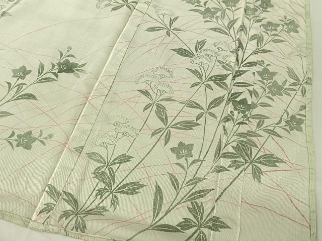 平和屋着物▽訪問着 無双 紗袷 紗×絽 草花文 正絹 逸品 AABG0201jh