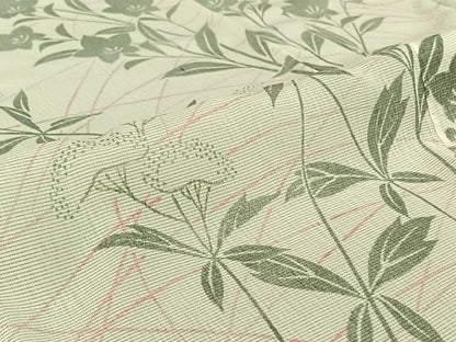 平和屋着物▽訪問着 無双 紗袷 紗×絽 草花文 正絹 逸品 AABG0201jh