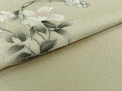 平和屋着物▽訪問着 単衣 飾花文 暈し染め 銀彩 正絹 逸品 AABG0203jh