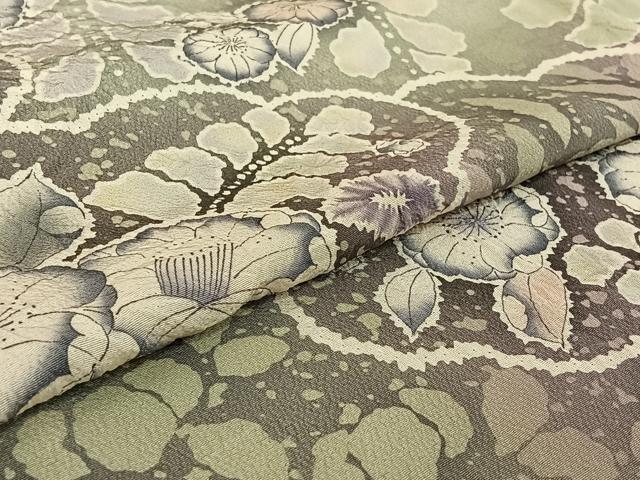 平和屋着物▽訪問着 単衣 作家物 絞り 辻が花 正絹 逸品 AABG0205jh