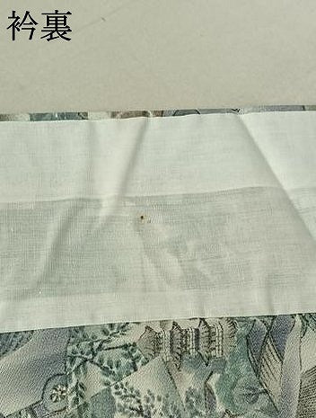平和屋着物▽上質な小紋　単衣　手描き　地紙風景文　暈し染め　正絹　逸品　AABG0211jh