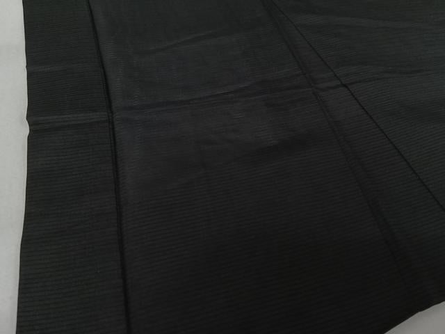 平和屋着物▽男性　羽織　黒紋付　スリーシーズン　春夏秋　塵除け　暗黒色　正絹　逸品　AABG0215jh