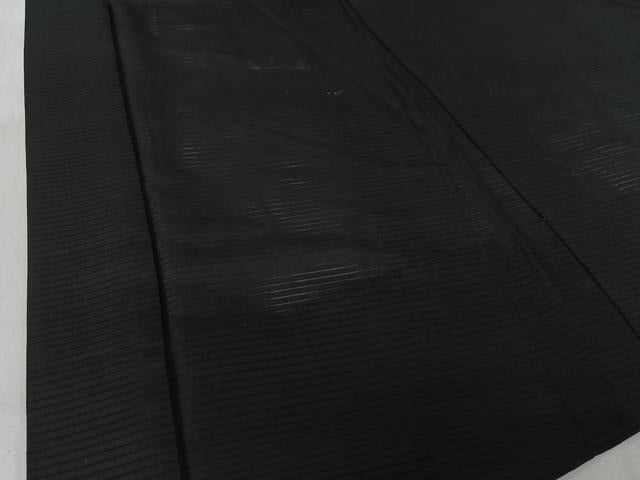 平和屋着物▽男性　羽織　黒紋付　スリーシーズン　春夏秋　塵除け　暗黒色　正絹　逸品　AABG0217jh