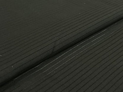平和屋着物▽男性　羽織　黒紋付　スリーシーズン　春夏秋　塵除け　暗黒色　正絹　逸品　AABG0217jh