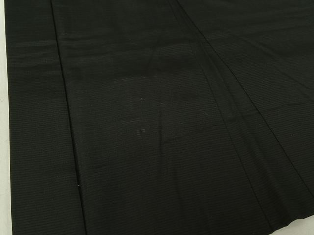 平和屋着物▽男性 羽織 黒紋付 スリーシーズン 春夏秋 塵除け 暗黒色 正絹 逸品 AABG0219jh