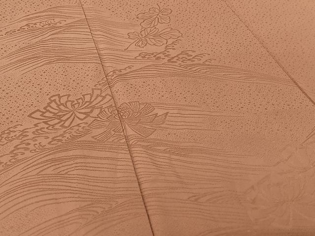 平和屋着物▽豪華色留袖 単衣 立波花地紋 鴇浅葱色 正絹 逸品 AABG0221jh