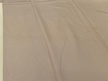 平和屋着物▽上質な小紋 単衣 縞 正絹 逸品 AABG0224jh