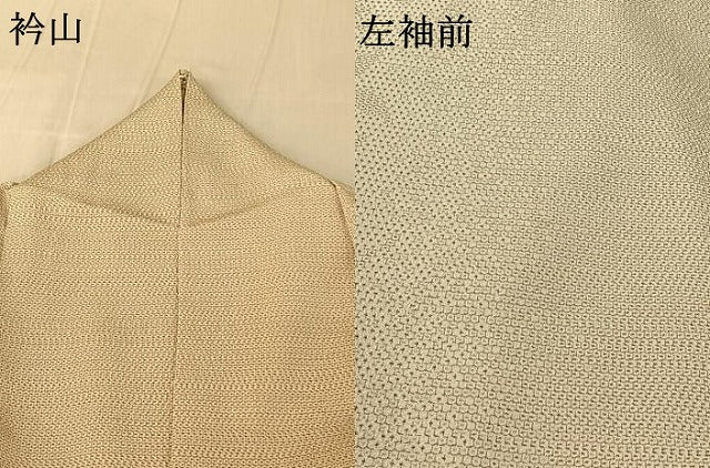 平和屋着物▽本塩沢 単衣 草花文 正絹 逸品 AABG0225jh