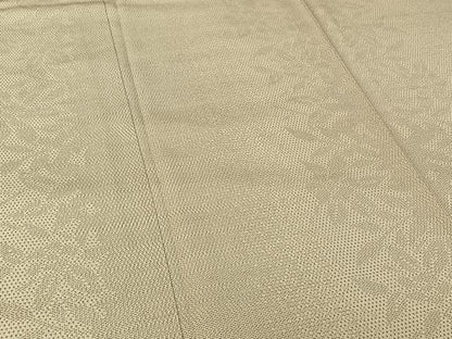 平和屋着物▽本塩沢 単衣 草花文 正絹 逸品 AABG0225jh