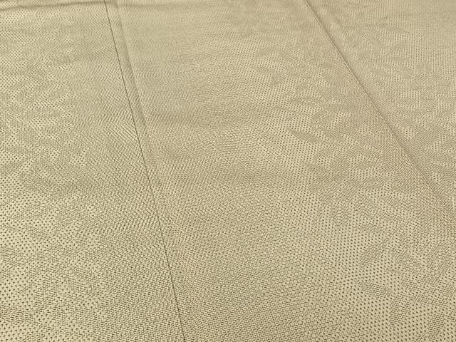 平和屋着物▽本塩沢 単衣 草花文 正絹 逸品 AABG0225jh