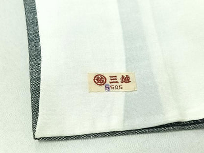 平和屋着物▽上質な紬 単衣 横段文 三越扱い 正絹 逸品 AABG0233jh