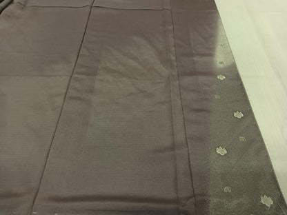 平和屋着物▽松尾光琳　訪問着　無双　絽袷　絽×絽　霞文　暈し染め　銀彩　正絹　逸品　AABG0234jh