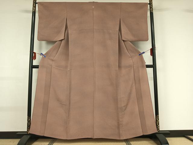 平和屋着物▽上質な小紋 単衣 霞文 暈し染め 鬼しぼ縮緬 正絹 逸品 AABG0235jh