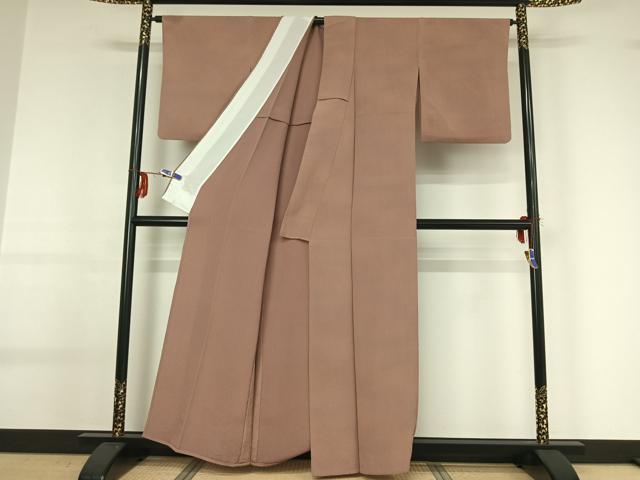 平和屋着物▽上質な小紋 単衣 霞文 暈し染め 鬼しぼ縮緬 正絹 逸品 AABG0235jh