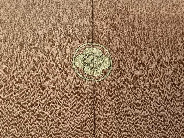 平和屋着物▽上質な小紋 単衣 霞文 暈し染め 鬼しぼ縮緬 正絹 逸品 AABG0235jh