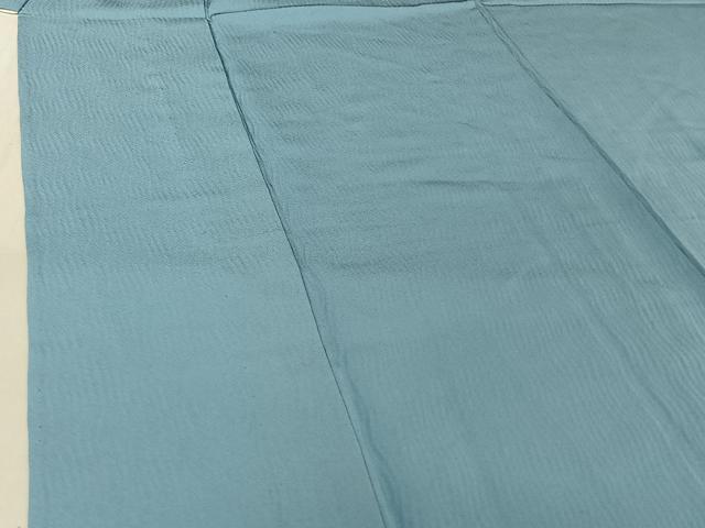 平和屋着物▽上質な色無地 単衣 立涌地紋 勿忘草色 正絹 逸品 AABG0236jh