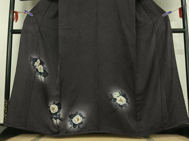 平和屋着物▽訪問着 単衣 枝花文 暈し染め 金銀彩 正絹 逸品 AABG0237jh