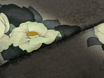 平和屋着物▽訪問着 単衣 枝花文 暈し染め 金銀彩 正絹 逸品 AABG0237jh