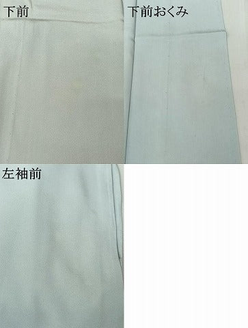 平和屋着物▽上質な色無地 単衣 水色 正絹 逸品 AABG0242jh
