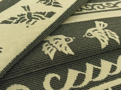 平和屋着物▽本塩沢 単衣 横段花鳥文 正絹 逸品 AABG0250jh