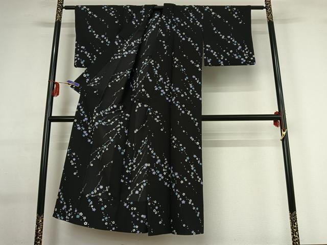 平和屋着物▽小紋 単衣 枝梅文 洗える着物 AABG0254jh