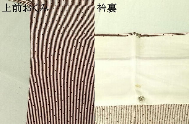 平和屋着物▽江戸小紋 単衣 変わり縞 正絹 逸品 AABG0258jh